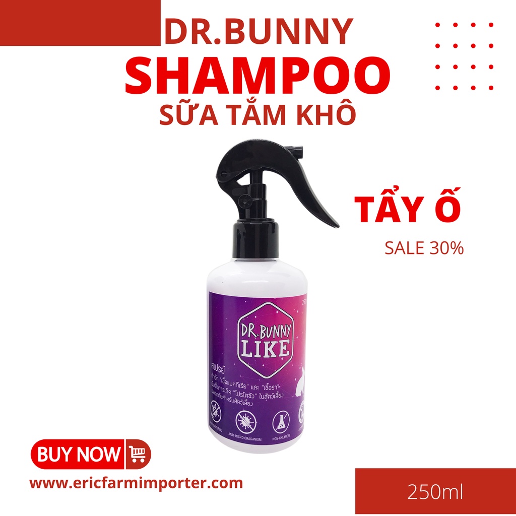 Tắm Khô Thú Cưng Tẩy Ố 🐶 FREE SHIP 🐶 Vệ Sinh Lông Dạng Xịt Phun Thành Phần TỰ NHIÊN Cho Chó Mèo Thỏ , Bọ , Sóc Bắc Mỹ