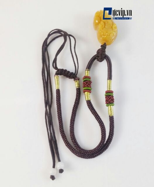 Dây Chuyền Tỳ Hưu Tài Lộc Cẩm Thạch Vàng MS630