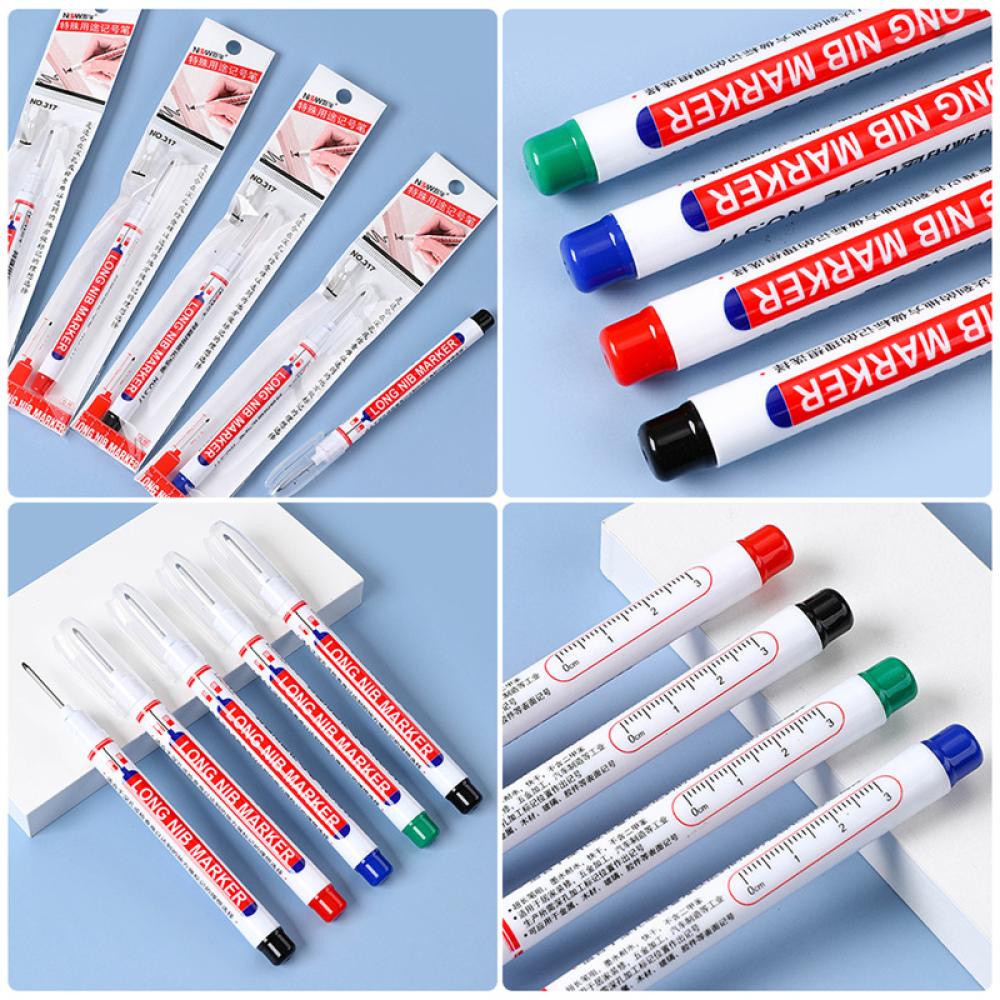 Bút Đánh Dấu Lỗ Sâu Cán Dài 20mm Màu Đỏ / Đen / Xanh Dương / Xanh Lá V2Z2 Đa Năng