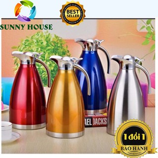 Phích nước giữ nhiệt inox, bình đựng nước nóng lạnh cao cấp 2 lít