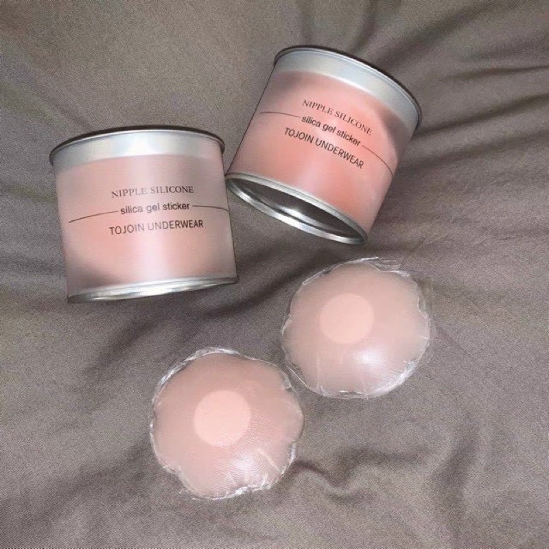Miếng Dán TiHộp 5 cặp 10 Miếng☘️Dán Ngực Tàng Hình chất liệu silicol dùng lại đc nhiều lần☘️lót Ngực Nhũ Hoa dán đầu ti