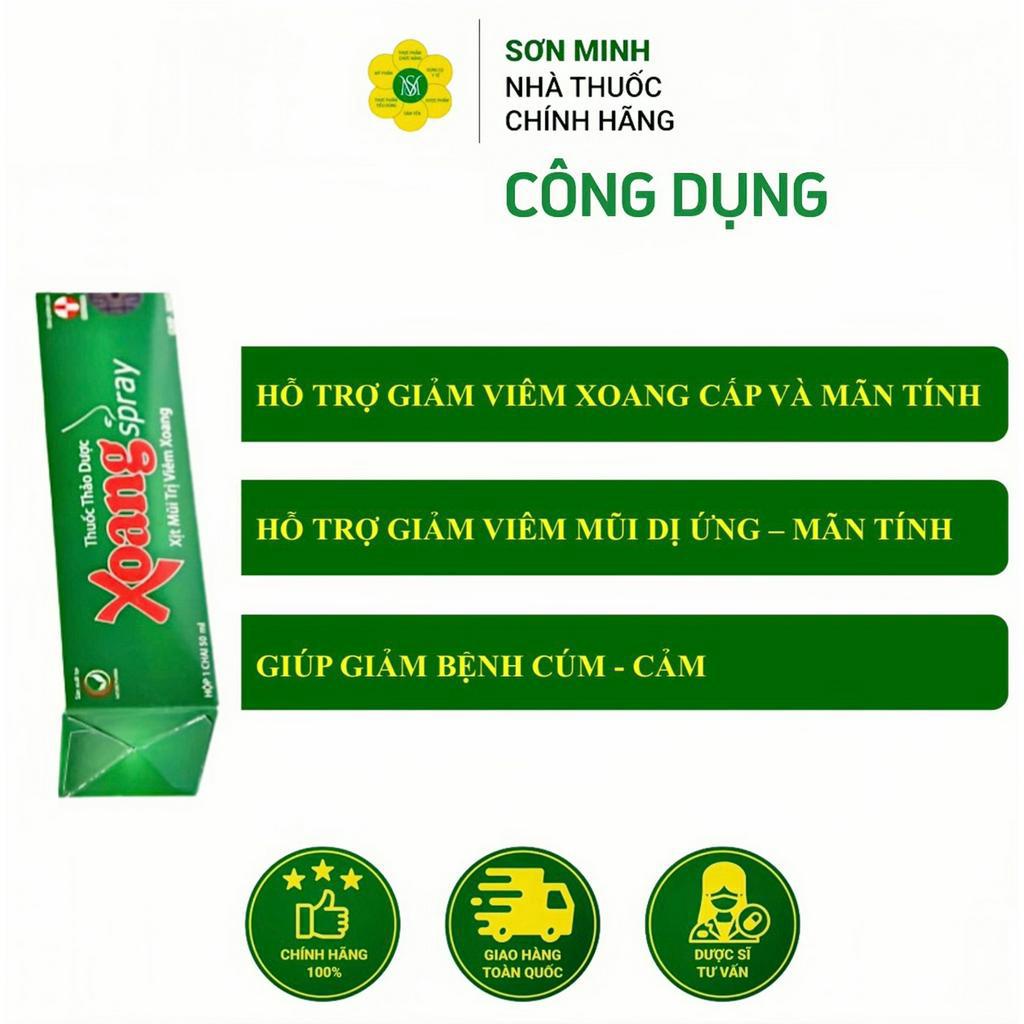 Xịt mũi hỗ trợ giảm viêm xoang Xoang Spray chai 50 ml