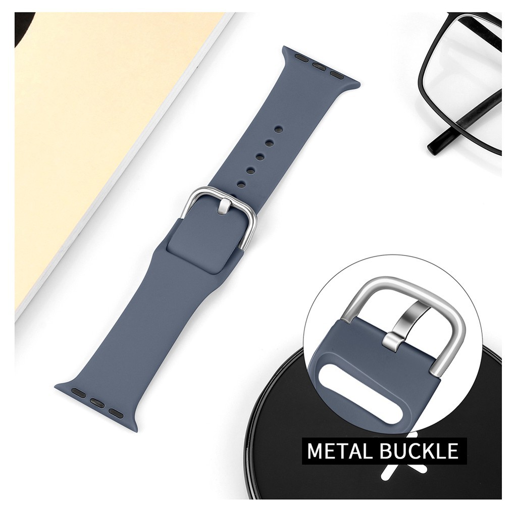 Dây đeo đồng hồ thông minh 10 màu sắc tùy chọn thích hợp cho Apple Watch 7 5 4 3 2 1 45mm 41mm 44mm 40mm 42mm 38mm M/ S