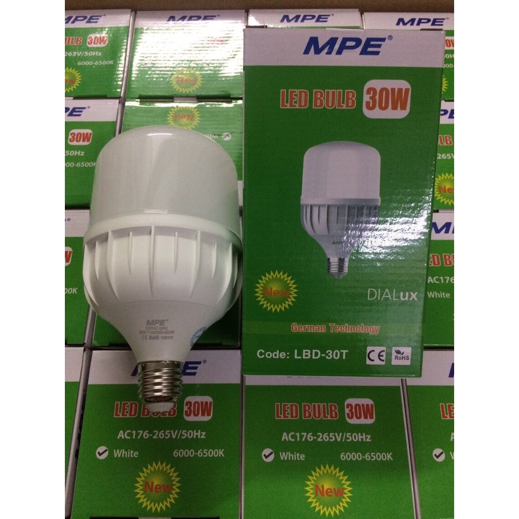 Đèn led buld MPE 20W, 30W, 40W ánh sáng trắng