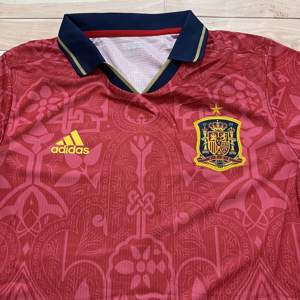 Áo Bóng Đá Đội Tuyển Tây Ban Nha WC 2022 - Chuẩn Mẫu Thi Đấu - Vải Polyester Thái Gai Lưới