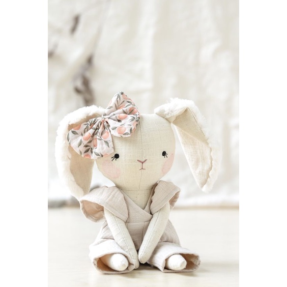 Kit nguyên liệu may thú nhồi bông , thêu tay búp bê handmade - Diy tự làm búp bê đang yêu- MIE HANDMADE SHOP