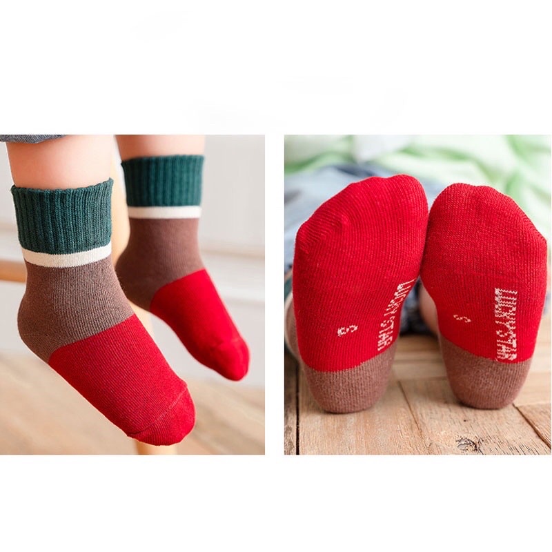 Set 5 đôi vớ thể thao cho bé từ 2 đến 5 tuổi kháng khuẩn thấm hút mồ hôi