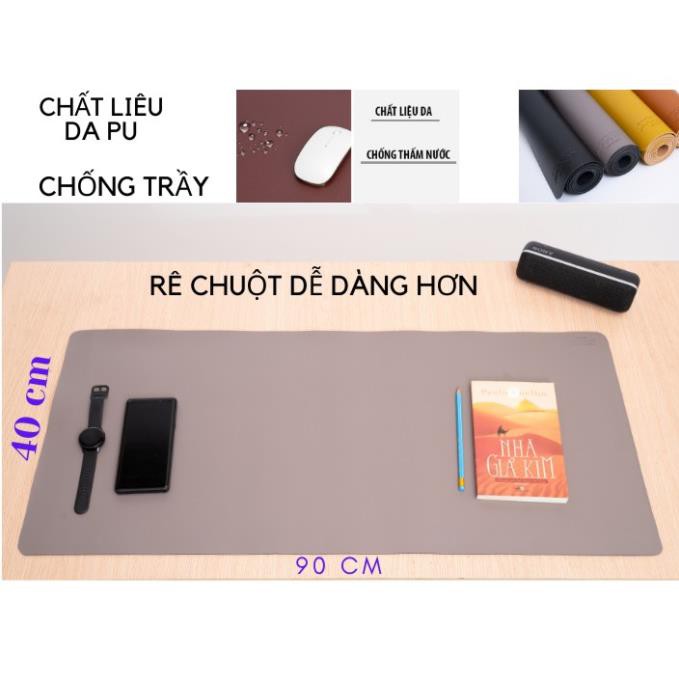 Miếng lót chuột Da PU Cao cấp 40x90 Depvashock