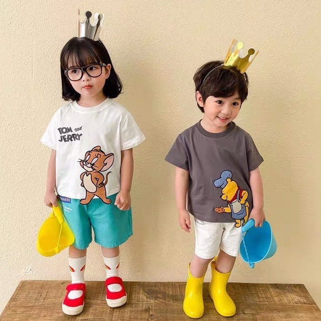 Áo thun trẻ em Con Xinh cotton hình thêu chuột JERRY dễ thương,độc đáo, thời trang dành cho trẻ em từ 4 đến 10 tuổi