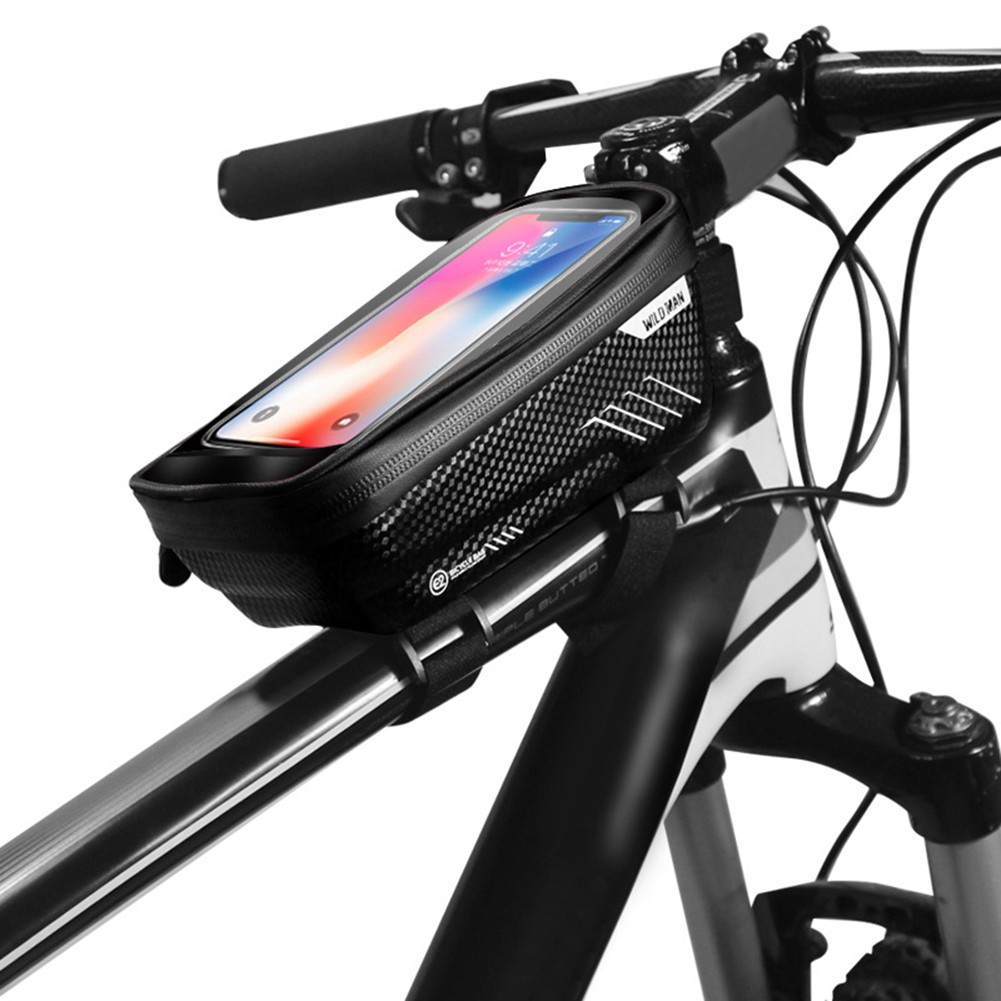 Túi treo sườn xe đạp chống nước có ngăn để điện thoại cảm ứng