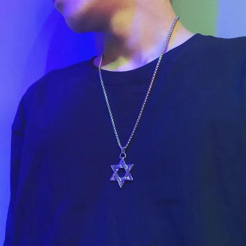 Vòng cổ Hình Ngôi Sao May Mắn Phong Cách hip hop Thời Trang Cho Nam Và Nữ