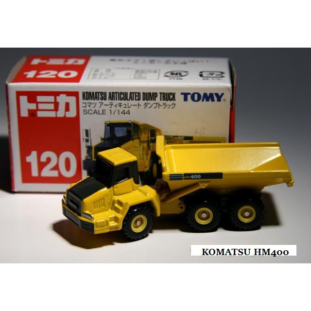 Mô hình xe ben Tomica KOMATSU ARTICULATED DUMP TRUCK HM400 2002 Made in Tomy China