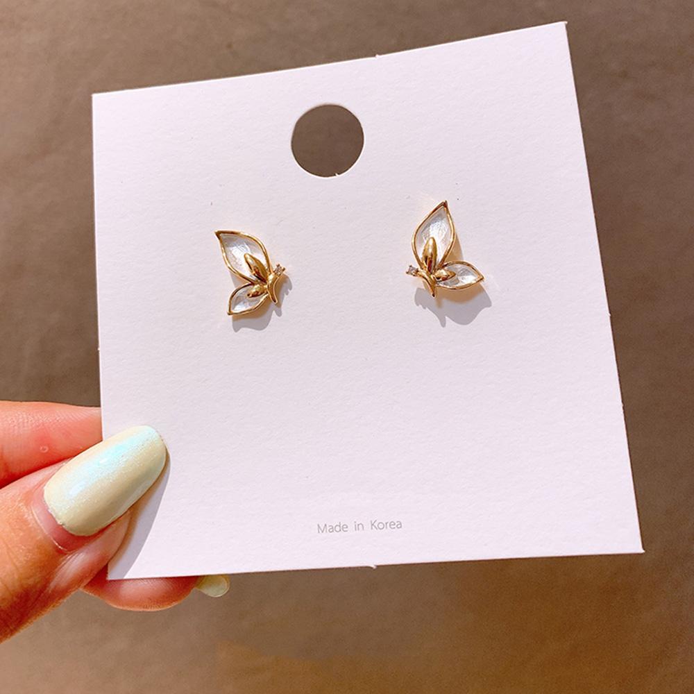 Khuyên Tai Kim Loại Lấp Lánh Thời Trang Cho Nữ