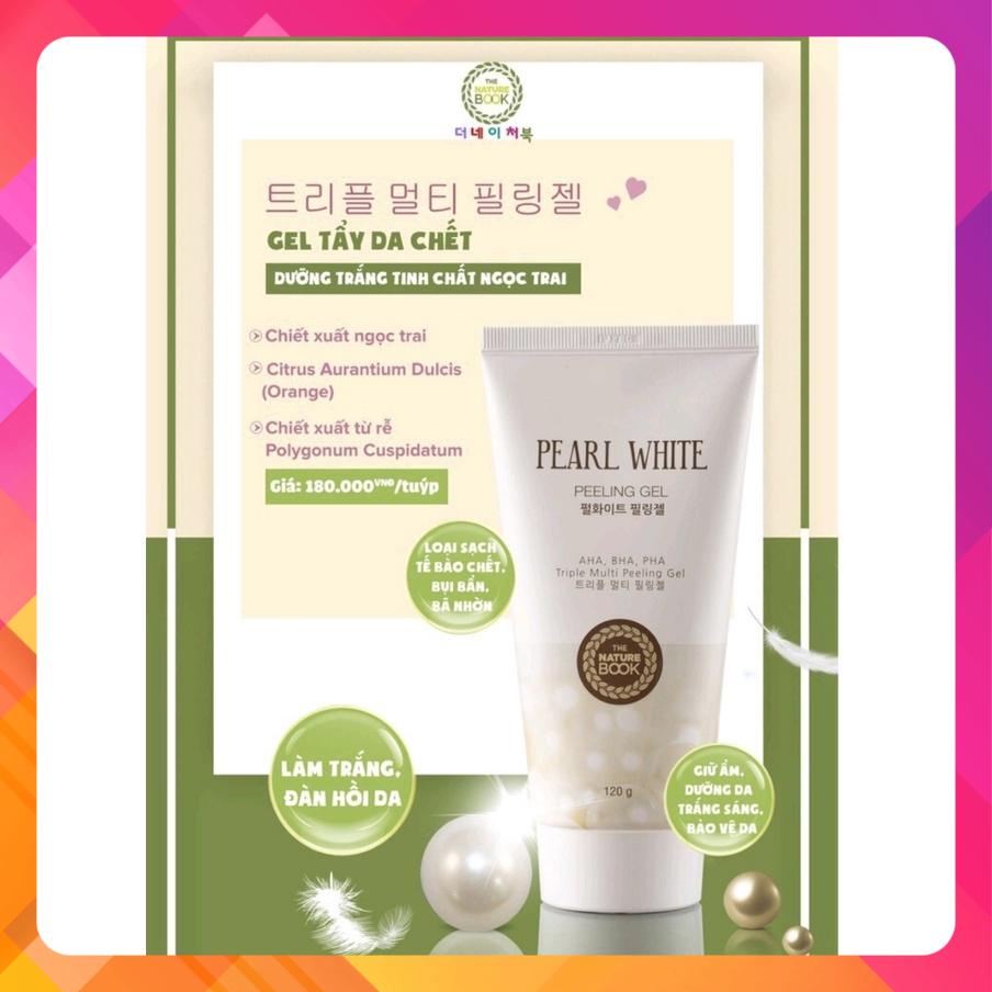 Tẩy Da Chết Dưỡng Trắng Ngọc Trai The Nature Book - Pearl White Peeling Gel 120gr,