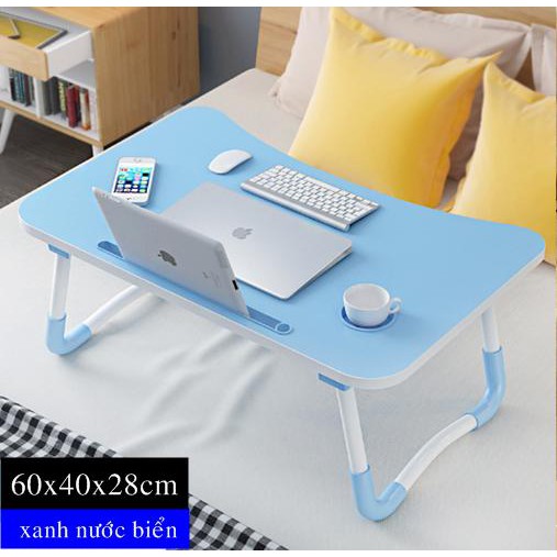 Bàn laptop đa năng gấp gọn HÀNG NHẬP KHẨU LOẠI 1 có Khe cắm Ipad + cốc đựng ly ) | BigBuy360 - bigbuy360.vn