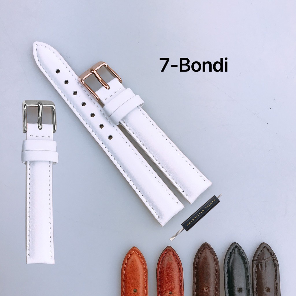 Dây Đồng Hồ Da Nam Nữ Daniel Wellington Khóa Vàng & Bạc Đủ Size DW Chính Hãng - OtisWatch