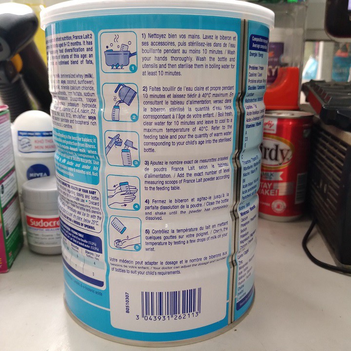 Sữa France Lait số 2 900g mẫu mới