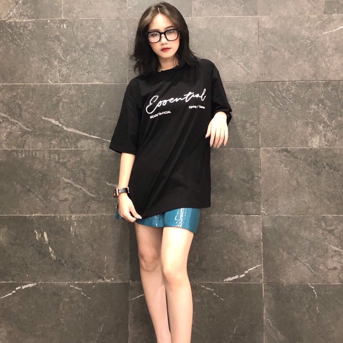 Áo thun tay lỡ WEARIT cotton 100%, form rộng basic in chữ new tee unisex