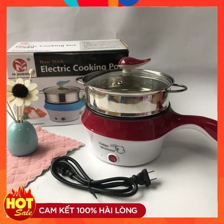 [XẢ KHO] Nồi Lẩu Mini 2 tầng Chống Dính Kèm Xửng Hấp Đa Năng ( Nấu, Lẩu, Chiên, Xào,...) | BigBuy360 - bigbuy360.vn