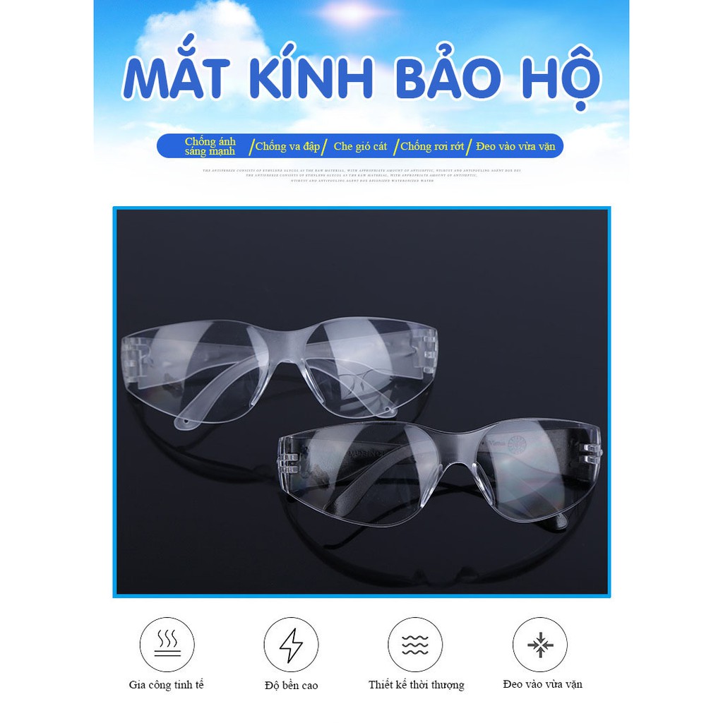 [BÁN CHẠY] SALE CHỐNG DỊCH -Kính bảo hộ 186 chống văng bắn vi khuẩn,chống tia UV, đi đường, đi ban đêm (Số lượng có hạn)