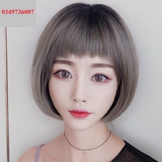 [Cao cấp] Tóc giả nguyên đầu vic ngắn 25cm - Tặng lưới