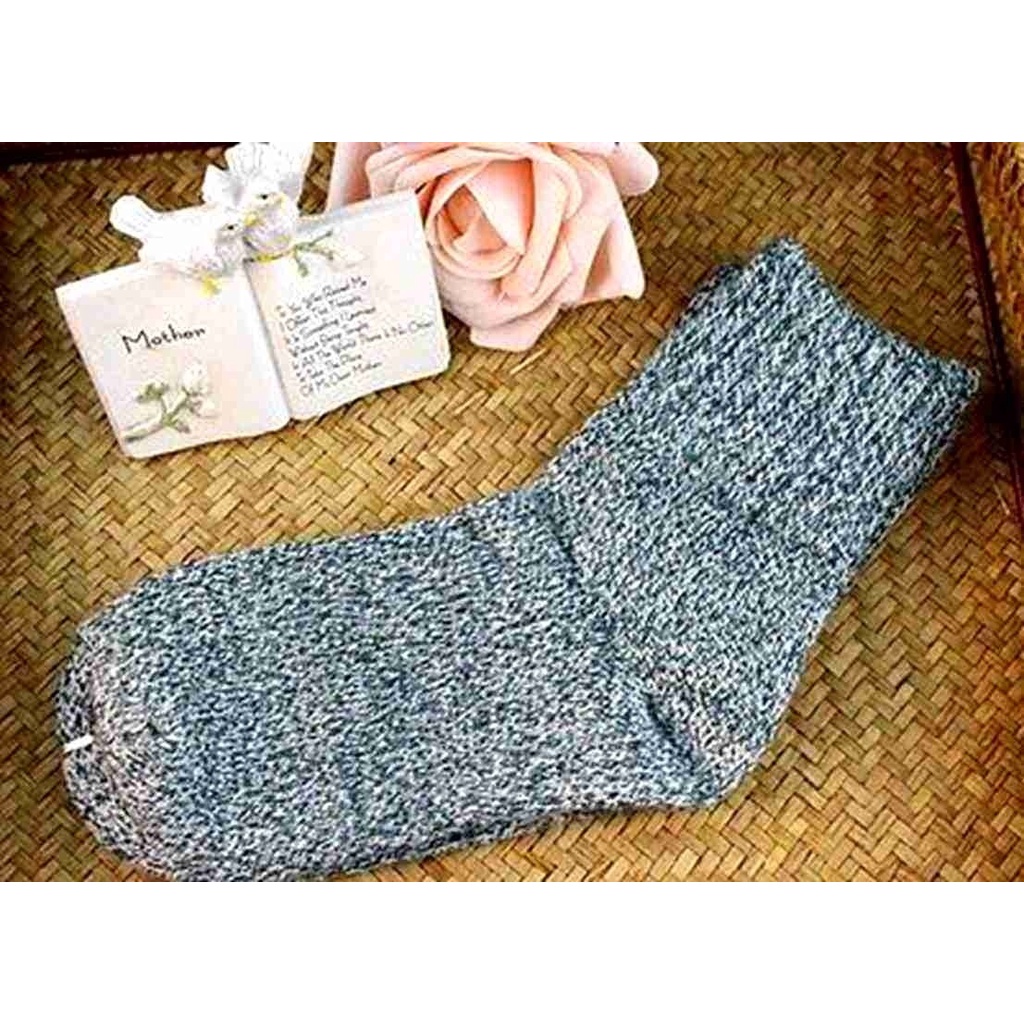 Set 5 Đôi Tất Len Cashmere Mềm Mại Trơn Màu Cho Nữ