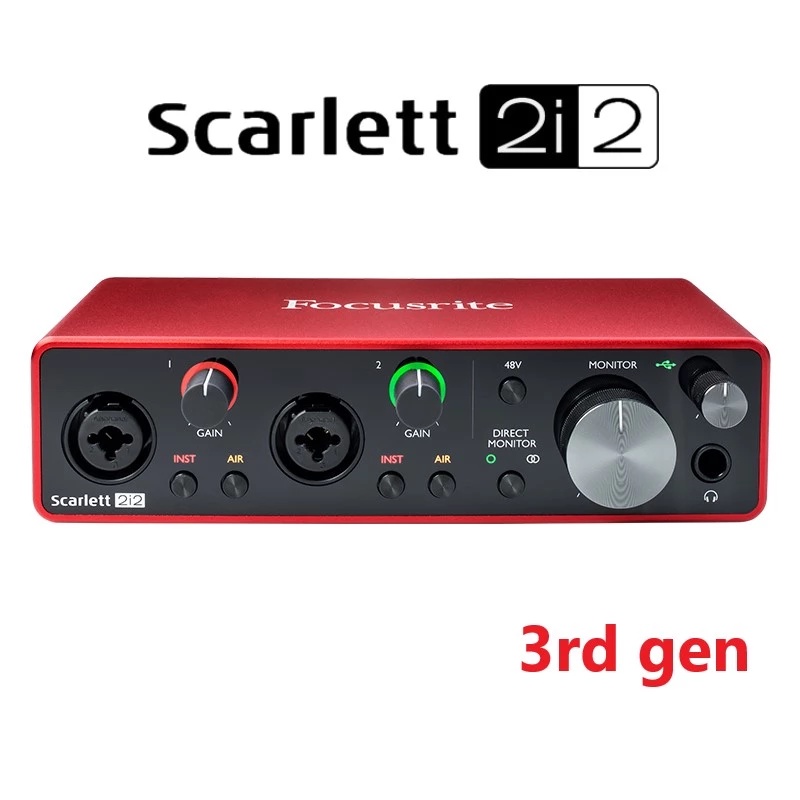 Soundcard Âm Thanh Focusrite Scarlett 2i2 Gen 3 , Audio Interface Forcusrite Scarlett 2i2 thế hệ thứ 3