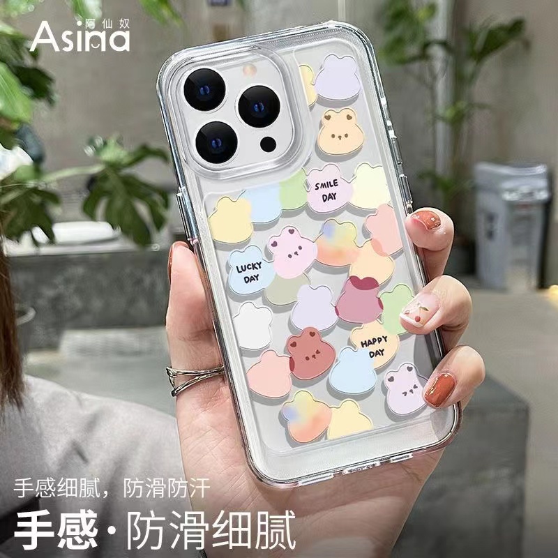 Ốp Điện Thoại Trong Suốt In Hình Gấu Hoạt Hình Cho iphone 11 13 7 8 Plus 12 13Pro Max X XS Max 7 8 SE 2020