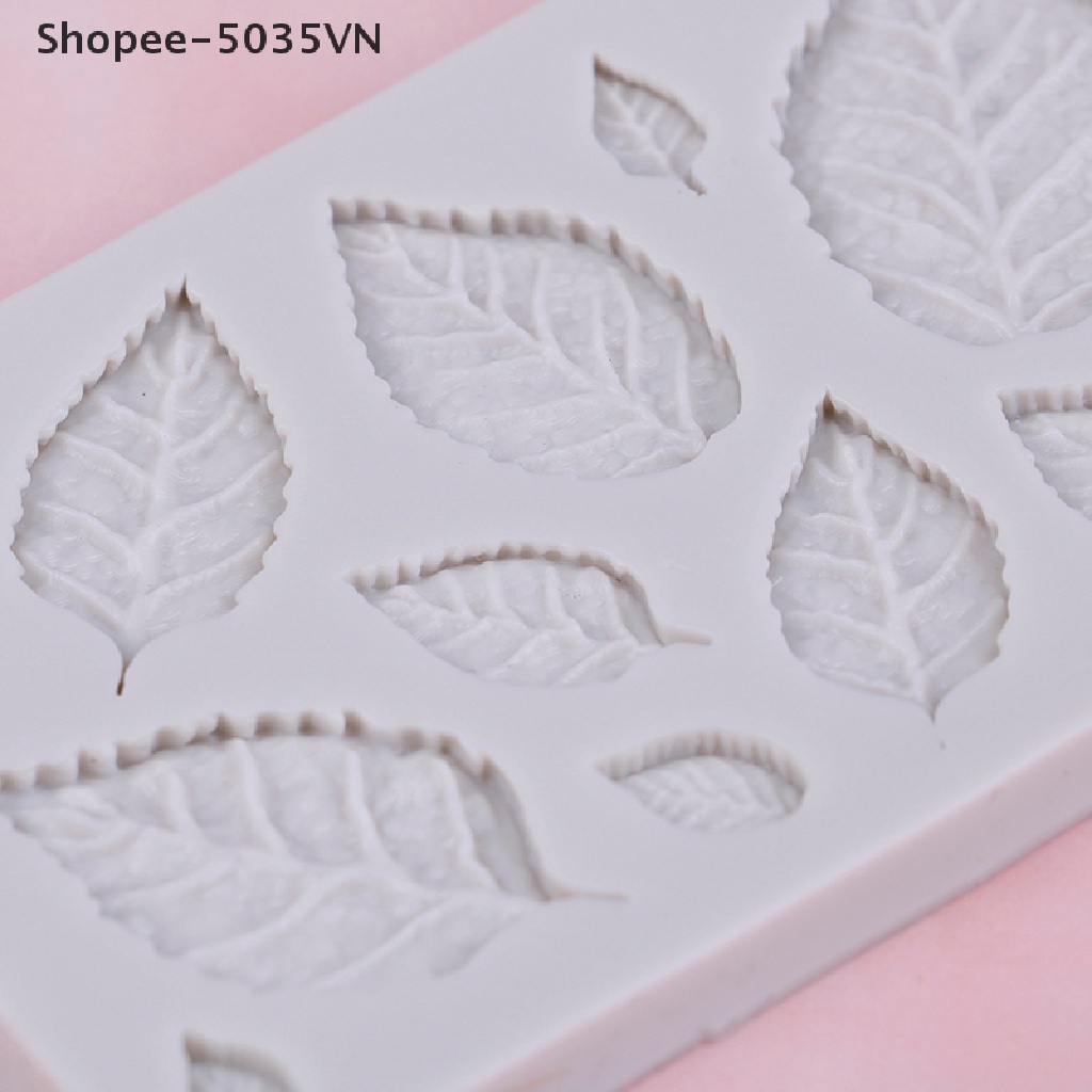 Khuôn silicone Tạo Hình Lá Hoa Hồng Làm Bánh / Xà Phòng 1.vn