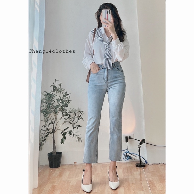 Áo sơ mi vạt bắt vai điệu đa ba màu cột khắn Áo sơ mi nữ trắng sẵn