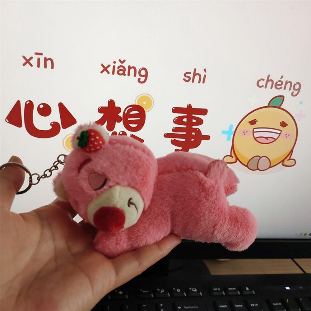 Móc Khóa Hình Búp Bê Lotso Nhồi Bông Mềm Mại Đáng Yêu
