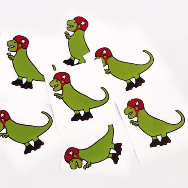 STICKER KHỦNG LONG XANH CÁ TÍNH DÁN TRANG TRÍ ĐIỆN THOẠI LAPTOP VALI MŨ BẢO HIỂM XE MÁY TỦ KỆ,...