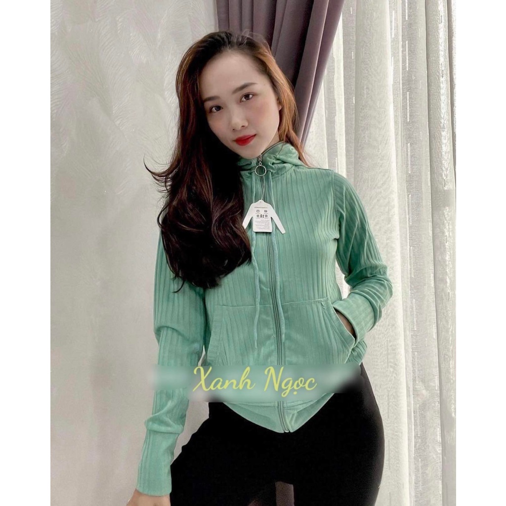 Áo Khoát Gân Trơn Nữ Cao Cấp, Kiểu Dáng Thời Trang Phù Hợp Mọi Lứa Tuổi Có Size 40Kg - 80Kg