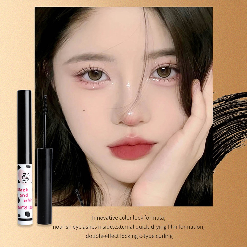 Mascara Đầu Cọ Siêu Mịn Chống Mồ Hôi Không Nhòe Chuốt Mi Cong Vút Và Dày Hơn