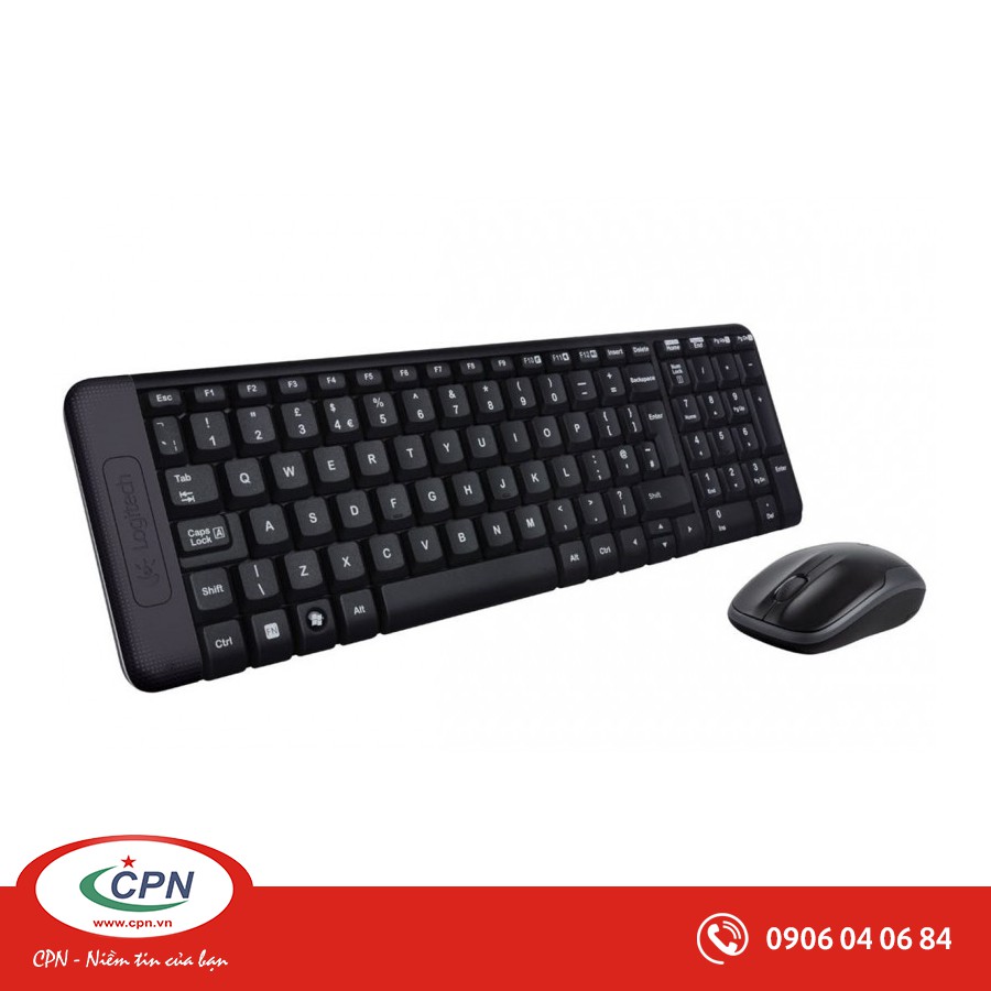 Bộ bàn phím + Chuột vi tính không dây Logitech MK220