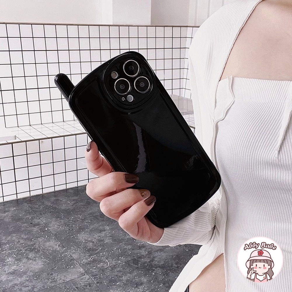 Ốp Điện Thoại TPU Mềm Nhám Màu Đen Họa Tiết Ăng Ten 3D Cho IP 13 12 11 Pro Max X XS XR 8 7 Plus