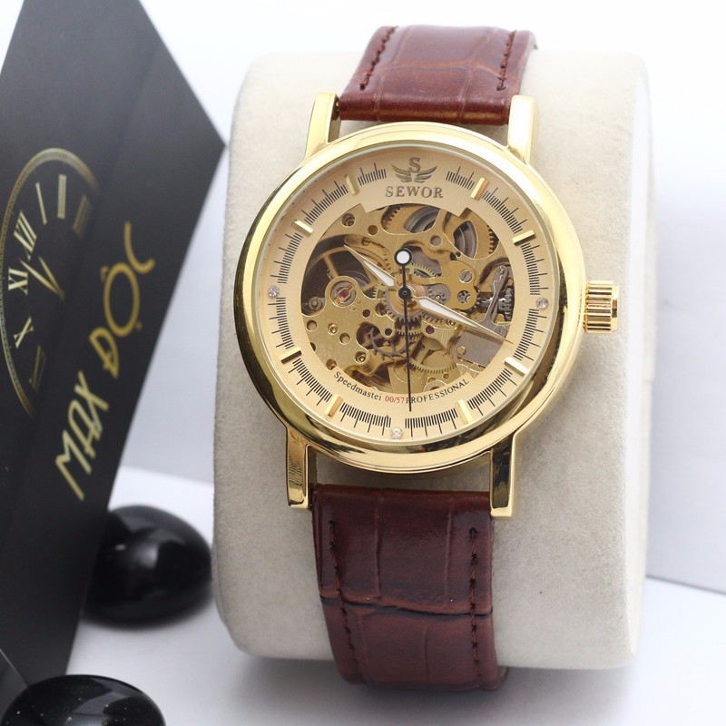 ĐỒNG HỒ NAM SEWOR SE0057 LỘ MÁY