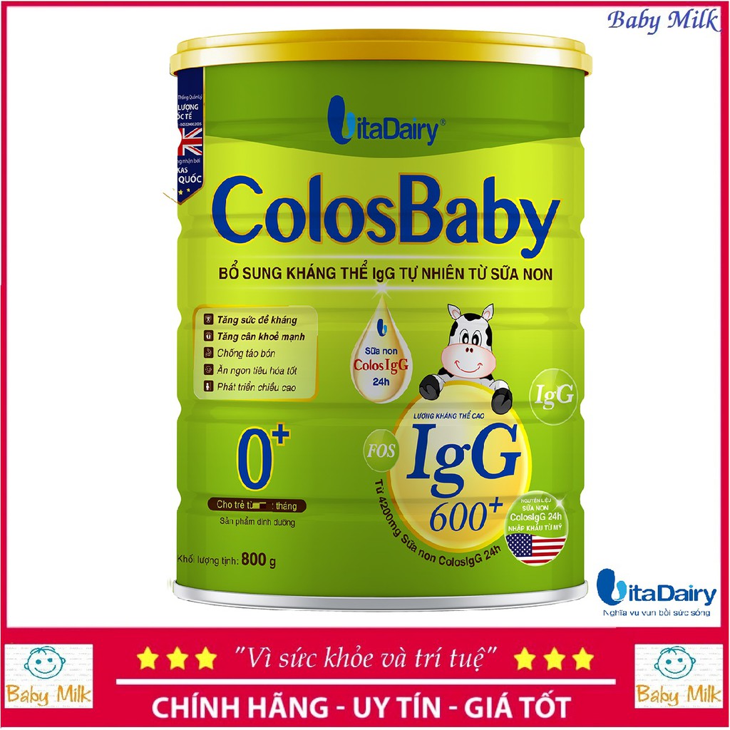 Sữa bột Colosbaby 600igg 0+ (800g)