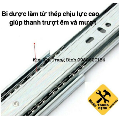 Ray trượt ngăn kéo IVAN , đủ kích cỡ ( giá 1 đôi)