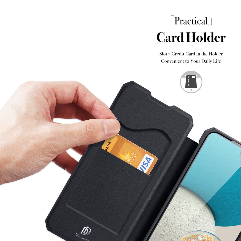 Dux Ducis Samsung Galaxy A23 5G A04s M23 5G A73 A13 A53 S22+ Vỏ điện thoại dạng nắp gập Hộp đựng ví da thật sang trọng