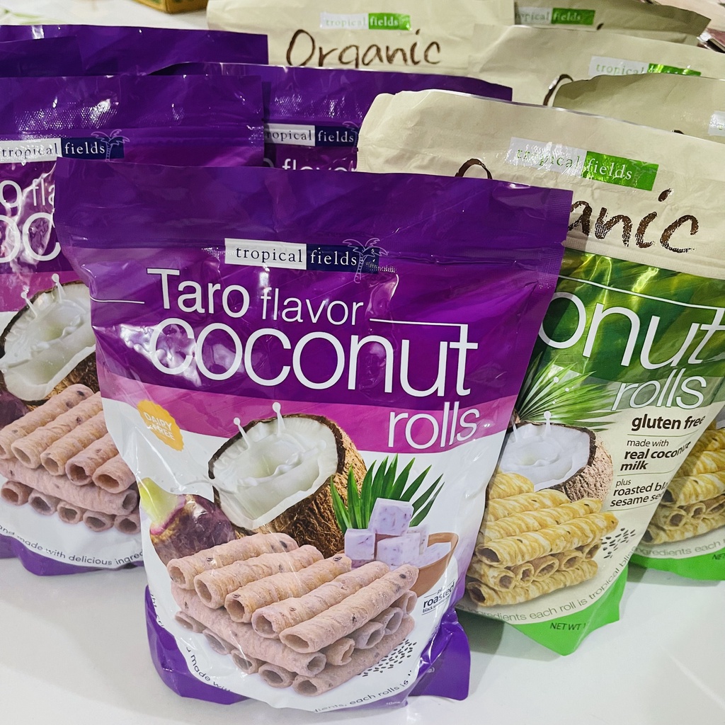 Bánh ống dừa Organic Crispy Coconut Rolls