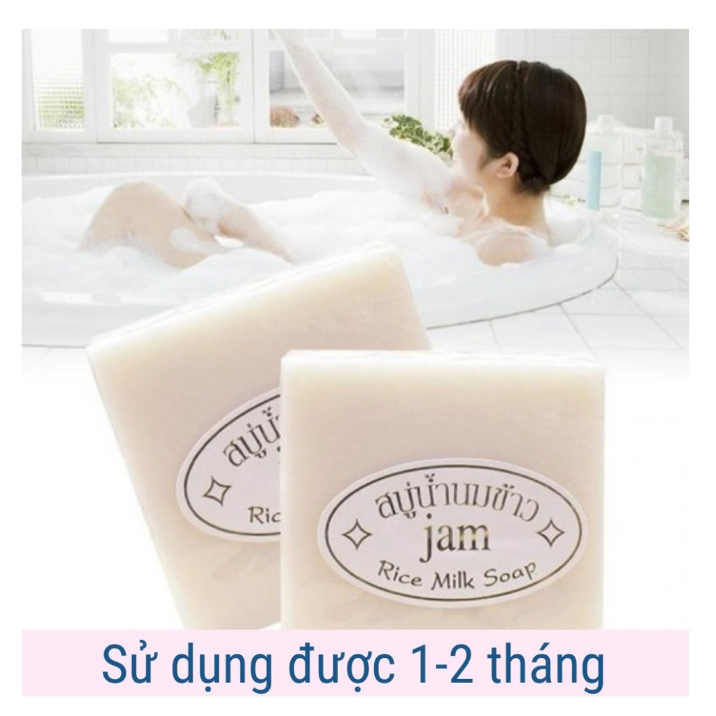 Xà phòng cám gạo Thái Lan Jam Rice Milk Soap - Xà phòng gạo sữa trắng da mịn da | BigBuy360 - bigbuy360.vn