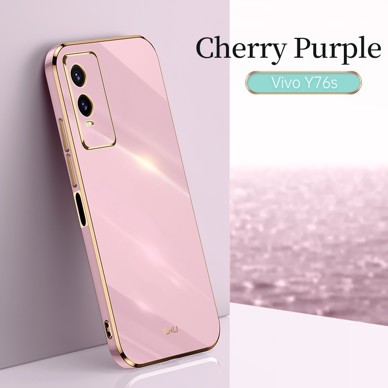 Ốp Điện Thoại Silicon Siêu Mỏng Mạ Màu Cho VIVO Y76 5G Y74s Y76s Y15a Y15s Y33s Y21 Y21s Y21T Y20 Y20s Y20i Y72 Y12 Y15 Y17