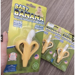 GẶM NƯỚU CHUỐI MỸ 2 IN 1 GIẢM NGỨA LỢI,LÀM SẠCH MIỆNG CHO BÉ