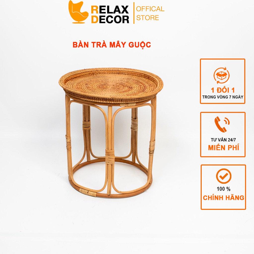 Bàn Trà Mây Ikagai RelaxDecor Trang Trí Nhà Cửa Cafe Home Stay Cực Xinh