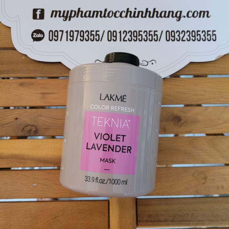 DẦU GỘI VÀ MẶT NẠ BỔ SUNG HẠT MÀU TÍM LAKME TEKNIA VIOLET LAVENDER 1000ML