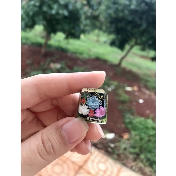 Nút bàn phím cơ sen đá dễ thương SA R1 nút bàn phím resin