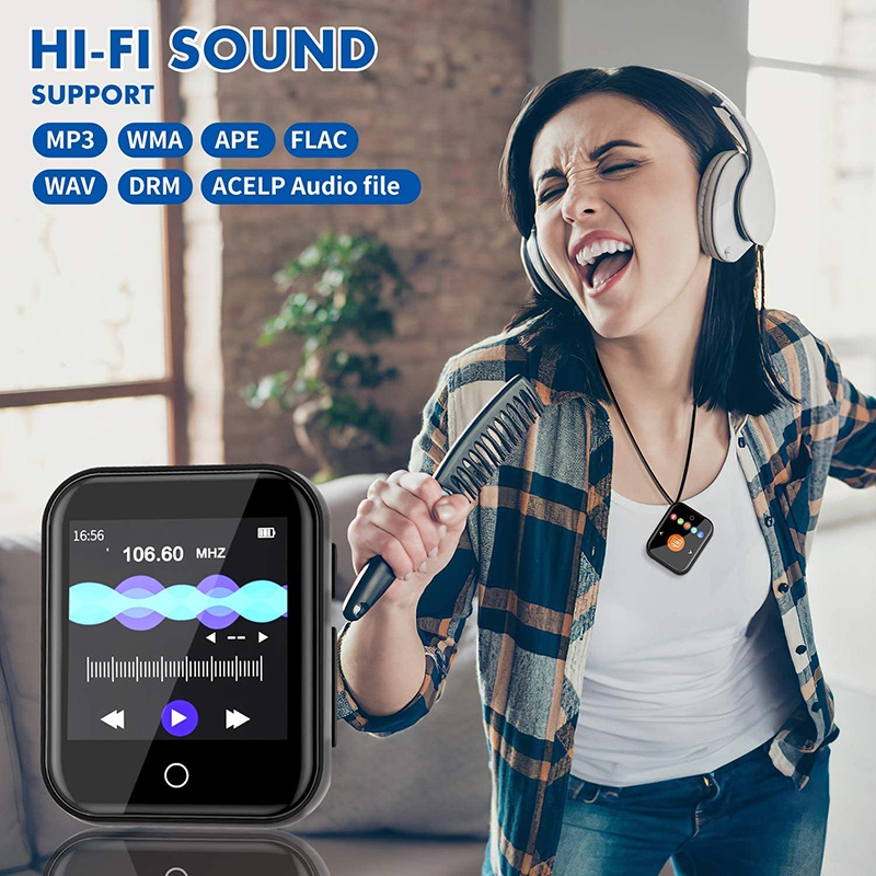 Ruizu M8 -  Máy Nghe Nhạc Thể Thao Đeo Tay Bluetooth 5.0 , Mp3 Watch