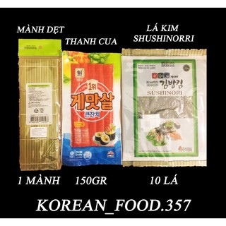 COMBO 10 LÁ KIM + 150GR THANH CUA + 1 MÀNH TRE DẸT (LÀM KIMBAP)