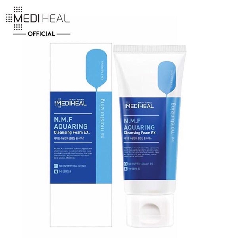 Sữa Rửa Mặt Cấp Nước Cho Da MEDIHEAL N.M.F AQUARING CLEANSING FOAM EX 170ML 3W115